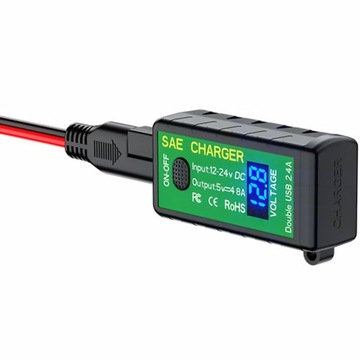 Podwójne gniazdo ładowarki USB motocyklowe szybkie
