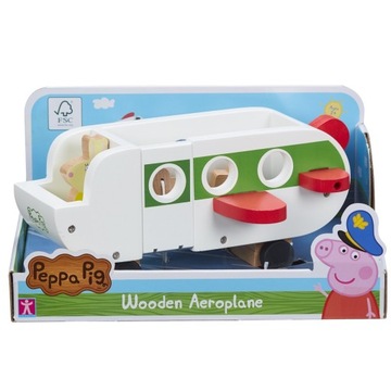 PEPPA SAMOLOT DREWNIANY Z FIGURKĄ TM TOYS