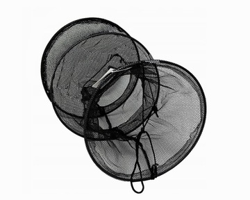 SIATKA SADZYK RYBY WĘDKARSKA SKŁADANA ROZKŁADANA OKRĄGŁA 3 OBRĘCZE 40/60cm