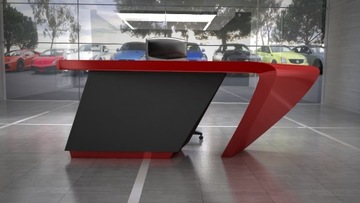 Современная стойка ресепшн R47 250x80см LED