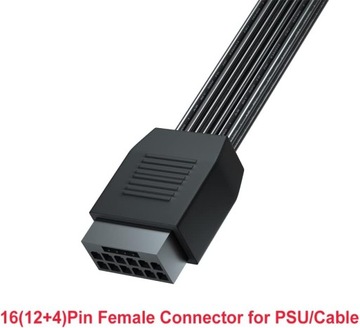 12VHPWR 16PIN męski na żeński kabel GPU typu B