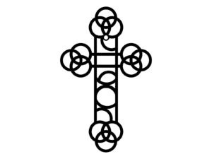 Krzyż metalowy KNS031 30 cm czarny matowy