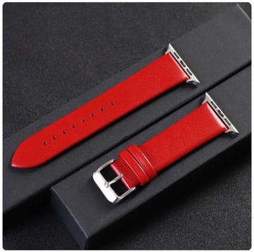 PASEK DO APPLE WATCH IWATCHA SMARTWATCHA 42 MM CZERWONY EKOSKÓRA SUPER HIT!