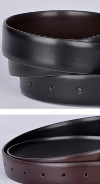 SKÓRZANY DWUSTRONNY 2w1 Skóra Pasek do Spodni Brązowy + Czarny PDC43 R-85