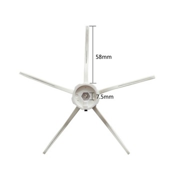 2x Szczotka gumowa do RoboRock S5, S6, S7, S8, E4, E5, Q5, Q7, Q8 / max