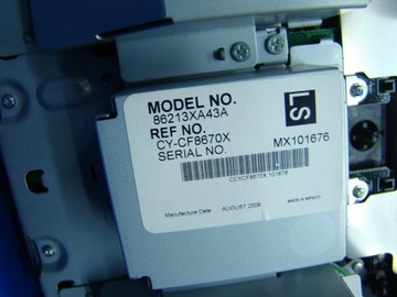 PANEL AUTORÁDIO KLIMATIZACE SUBARU TRIBECA 06R EUR