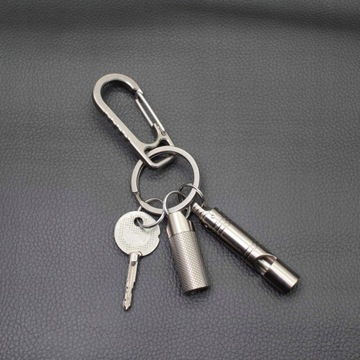 Контейнер для хранения лекарств, таблеток, титановый брелок