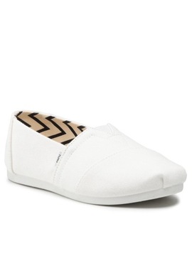 Toms Półbuty Alpargata 10017739 White Reycled Cotton Canvas