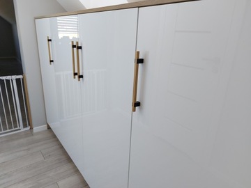 Ручка мебельная дубовая деревянная. Рейлинг, длина: 262 мм.