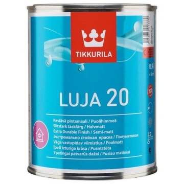 Farba akrylowa ścienna Tikkurila LUJA 20 0,9 l półmat biały - po terminie