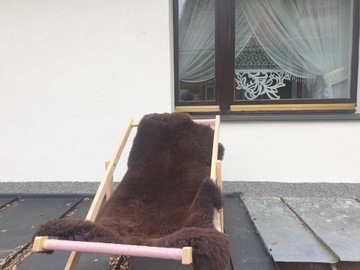 Овчина - Коричневый - Натуральный - L - короткая шерсть