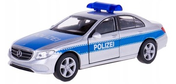MERCEDES E-CLASS POLICJA METALOWY MODEL 1:34 WELLY
