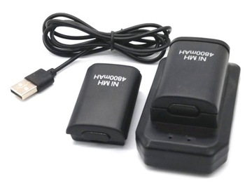 ЗАРЯДНОЕ УСТРОЙСТВО ДЛЯ XBOX 360, 2 АККУМУЛЯТОРА + USB-КАБЕЛЬ