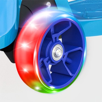 Hulajnoga DLA DZIECI Składana Regulowana Rookie 25 Turquise Kółka LED