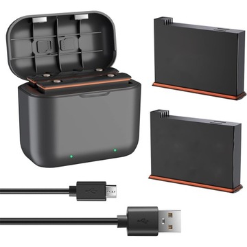 ŁADOWARKA FAST CHARGE DO BATERIA INSTA360 X3 TRZY KANAŁY SZYBKIE Z 2BATERIE