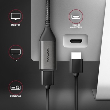 Кабель-переходник USB-C — HDMI 2.0 4K/60Гц 25см