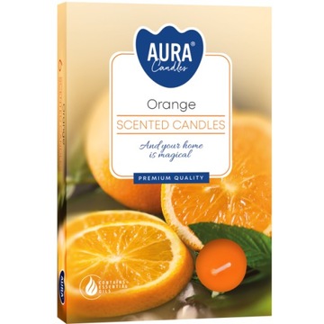 BISPOL ŚWIECE ZAPACHOWE 6szt POMARAŃCZA ORANGE