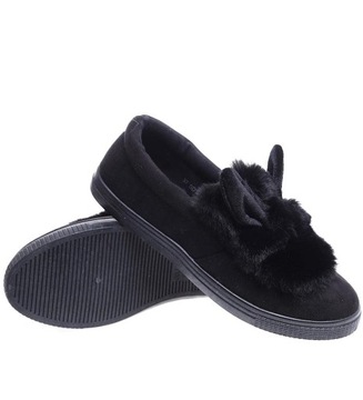 Czarne wsuwane damskie trampki tenisówki slip on buty wiosenne 15624 38