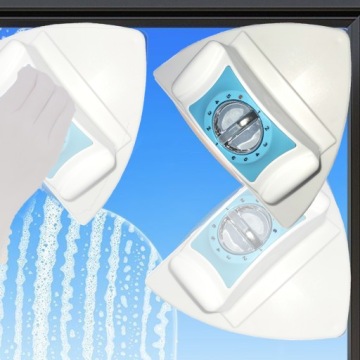 Магнитный очиститель окон, 6 скоростей, управление 8-40 мм