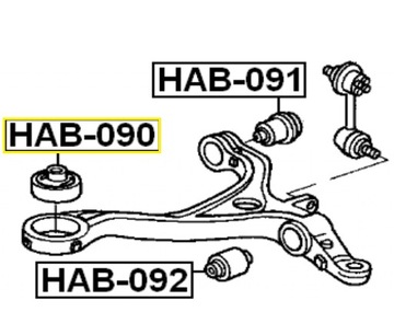 Tuleja wahacza przedniego HONDA ACCORD VII ACURA TSX