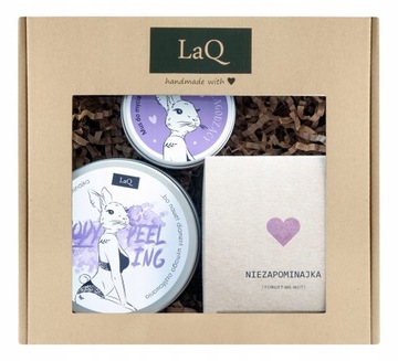 Zestaw Prezentowy Kosmetyków Dla Kobiet Pielęgnacja LaQ Peeling Krem Mus