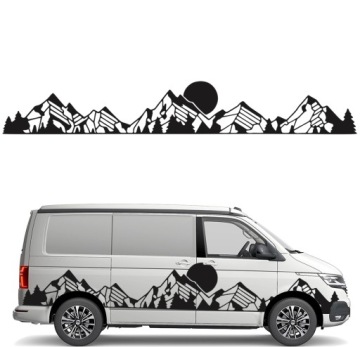 Samolepka Grafika na karavan přívěs Horské Pásmo Hory Mountains 43x288