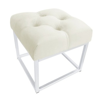 Pufa CHESTERFIELD LOFT ławka postawa biała MG50