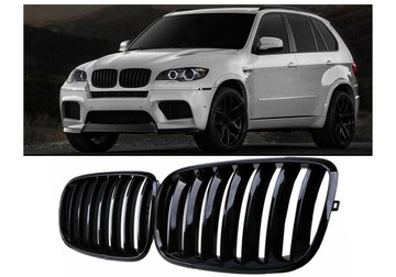 Искусственная решетка в бампере, ЧЕРНЫЙ ГЛЯНЦЕВЫЙ BMW X5 E70 2006-13