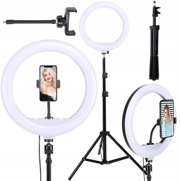 Светодиодная кольцевая лампа 80 Вт, 30 см, пульт дистанционного управления + штатив, 200 см, для макияжа YouTube