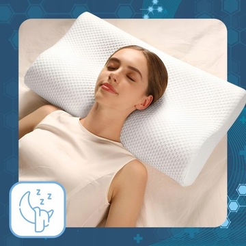 ПРОФИЛИРОВАННАЯ ОРТОПЕДИЧЕСКАЯ ПОДУШКА ДЛЯ СНА MEMORY FOAM ДЛЯ ТРЕБОВАТЕЛЬНЫХ ЛЮДЕЙ