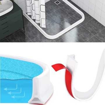 ДУШЕВОЙ ПОРОГ водный барьер 50х30мм водный барьер 200см - 2м БЕЛЫЙ