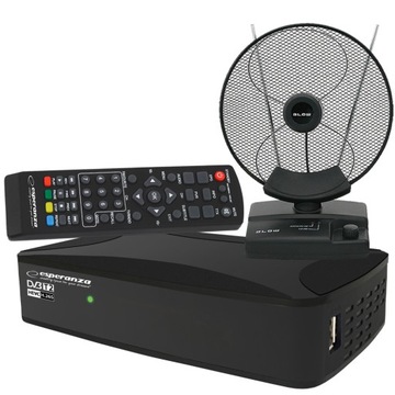 ЦИФРОВОЙ ТЮНЕР, ДЕКОДЕР ЭФИРНОГО ТВ DVB-T2 + АНТЕННА