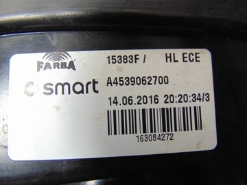 SVĚTLO LEVÝ ZADNÍ SMART FORFOUR W453 A4539062700 ORIGINÁLNÍ EVROPA