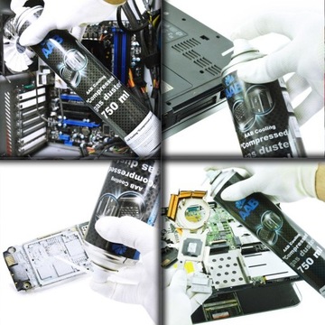 8x ОХЛАЖДАЮЩИЙ СЖАТЫЙ ВОЗДУХ AAB 750 мл + 16 ТРУБОК