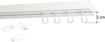 Потолочный карниз одинарный ПВХ, 300 см, потолочная рейка, набор лягушек и булавок.