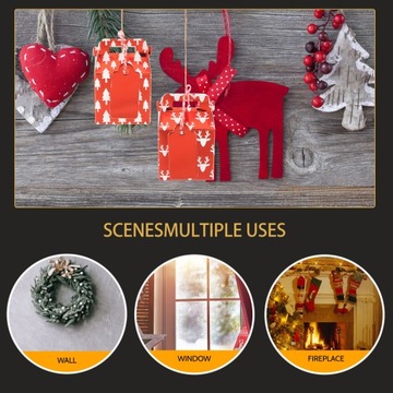 4 PACZKI KSZTAŁT PUDEŁKA PREZENTOWEGO DRZEWKA XMAS DIY WISZĄCE