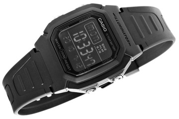 Casio zegarek męski W-800H -1BVES czarny wodoszczelny podświetlany sportowy