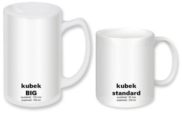 duży kubek MAX - 450 ml - z Twoim nadrukiem
