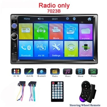 7023B Styl sterowania radiowego Radio Samochodowe MP5 7 Uniwersalne FM