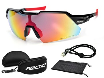 ARCTICA CYCLING Okulary S-315A PRZECIWSŁONECZNE ROWEROWE DUŻE SZKŁO