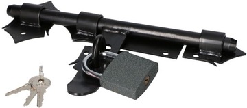 RYGIEL 270MM ZASUWA GARAŻOWA DRZWI BRAM Z KŁÓDKĄ