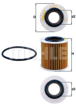 FILTR OLEJE FORD + KNECHT LX 3458 VZDUCHU