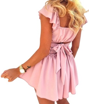 ЖЕНСКИЙ ЛЕТНИЙ КОМПЛЕКТ, топ с рюшами, завязанный на шорты.