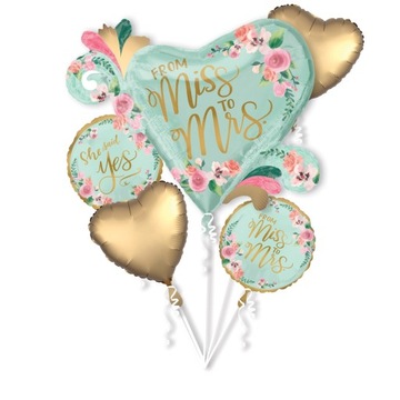 Amscan Bukiet balonowy Mint To Be 5 częściowy