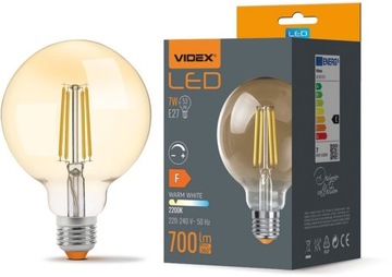 MAS24 ŻARÓWKA LED FILAMENT E27 G95 7W VIDEX AMBER