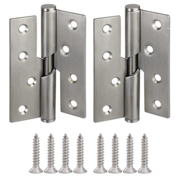 ZAWIAS DRZWIOWY WZNOSZONY 100x75x3 mm ROZŁĄCZNY STAL NIERDZEWNA PRAWY 2x