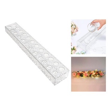 Прозрачная акриловая длинная ваза 60 см х 10 см х 6,5 см.