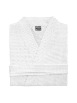 Szlafrok gofrowany kimono 619A biały S/M