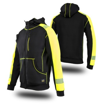 Bluza DRESOWA ROBOCZA ODBLASKOWA POLAR z kapturem