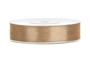 Wstążka satynowa złota 12mm x 25m